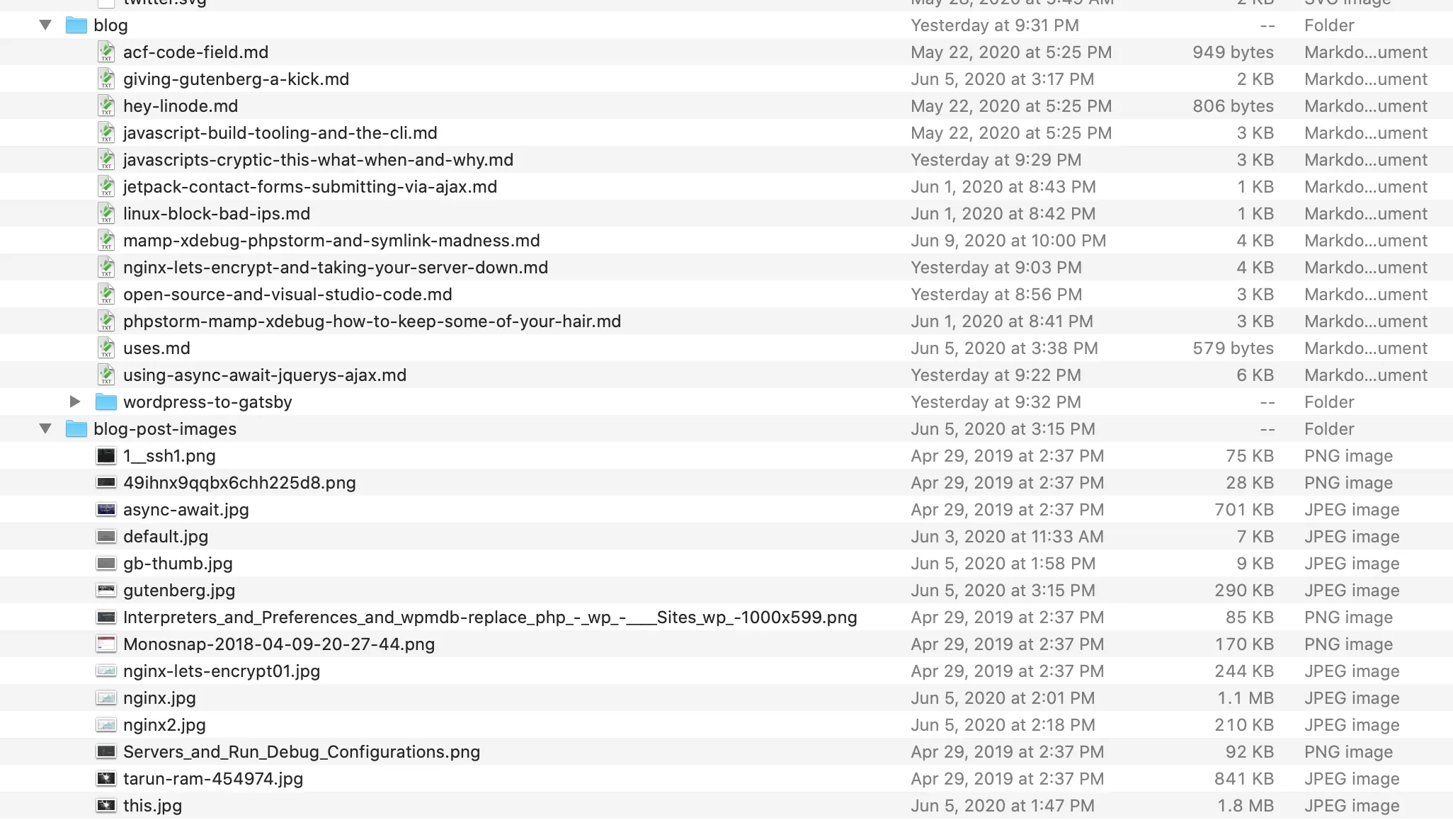 'Folder of Markdown and images'
